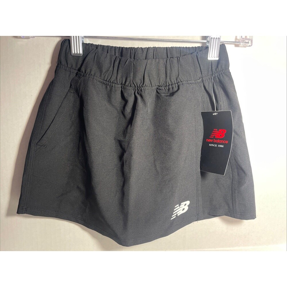 New Balance Girl’s Woven Wrap Skort - Black - Size S (7/8) NEW